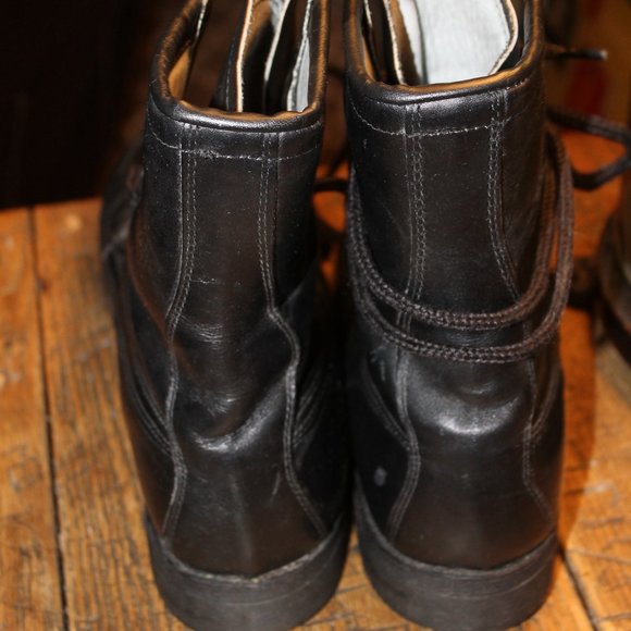 ADDISON SHOE CO VTG STEEL TOE LEATHER COMBAT BOOTS MENS 11 D/ NRMT- WORN ONCE - Picture 5 of 5